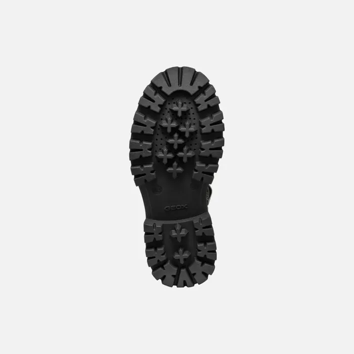 Kids Geox Ankle Boots MAQUINNENS GIRL Black Biker Ankle Boots Black