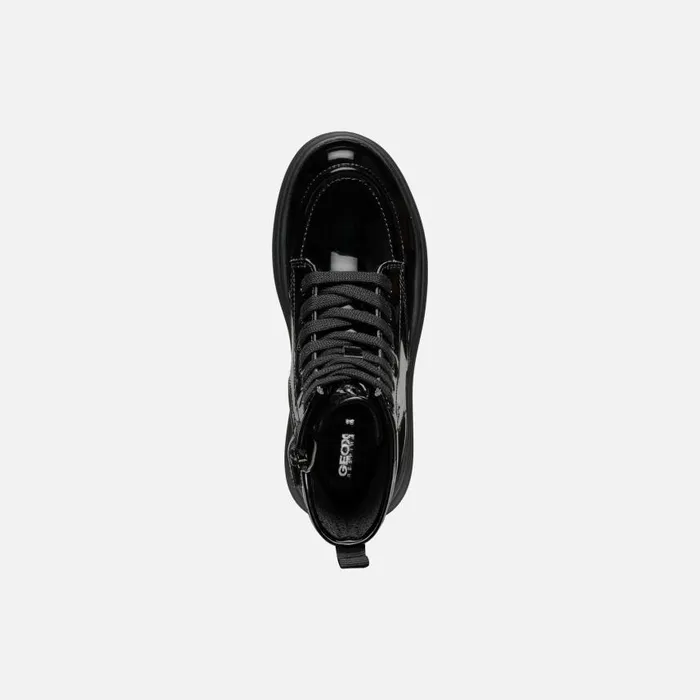 Kids Geox Ankle Boots PHAOLAE GIRL Black Ankle Boots With Laces Black