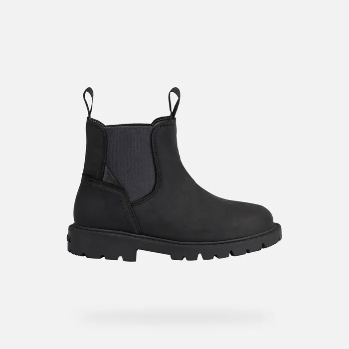 Kids Geox Ankle Boots SHAYLAX A Chelsea Boots Black Kids UPPER CASUAL Blacknavy