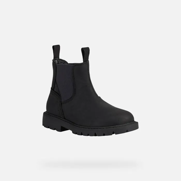 Kids Geox Ankle Boots SHAYLAX A Chelsea Boots Black Kids UPPER CASUAL Blacknavy