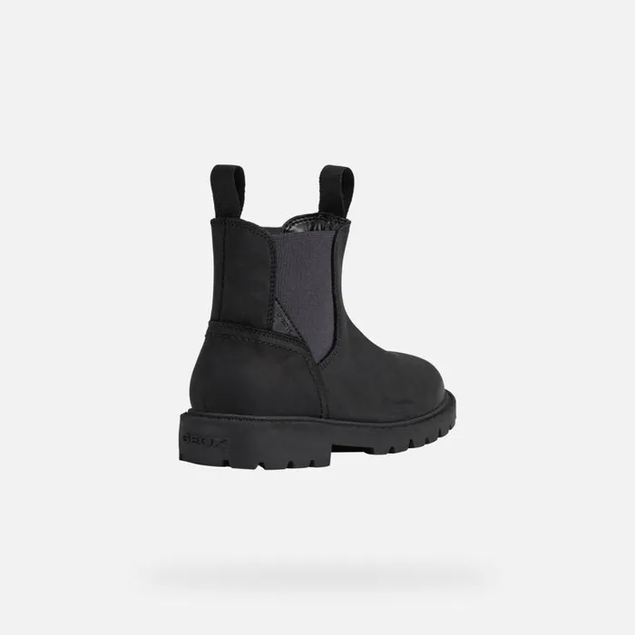 Kids Geox Ankle Boots SHAYLAX A Chelsea Boots Black Kids UPPER CASUAL Blacknavy