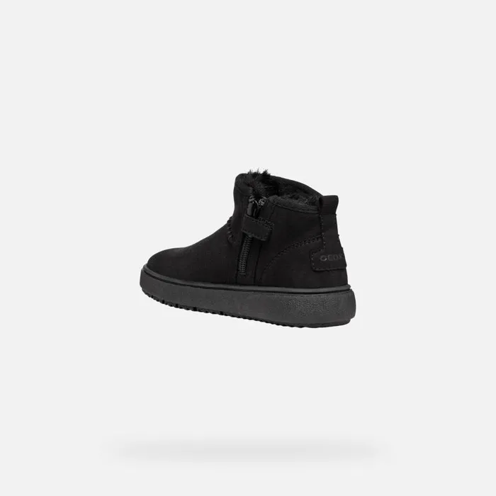 Kids Geox Ankle Boots THELEVEN GIRL Black Mid Calf Boots Black