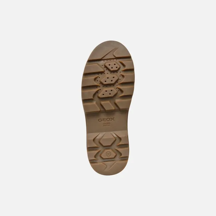 Kids Geox Boots KIDDARTAH BOY Coffee Mid Calf Boots Coffee