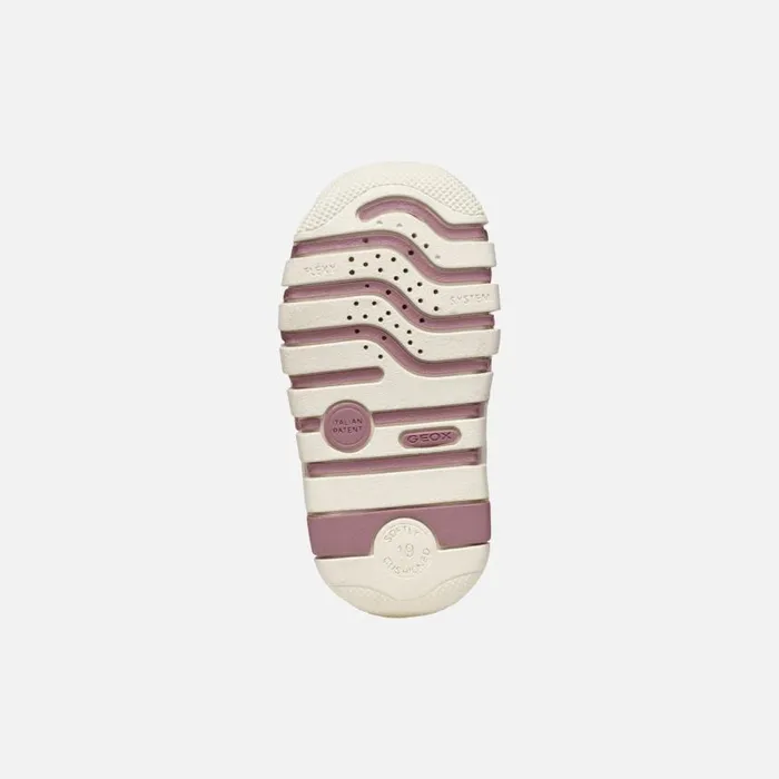 Kids Geox First Steps IUPIDOO BABY Old RoseIvory Sneakers With Straps Old Roseivory