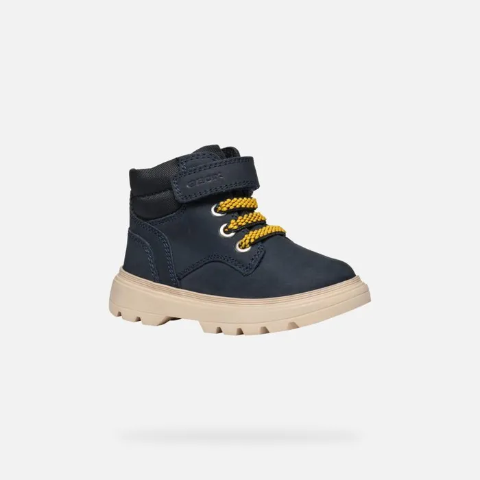 Kids Geox MidCalf Boots KIDDARTAH TODDLER BOY NavyBlack Mid Calf Boots Navyblack
