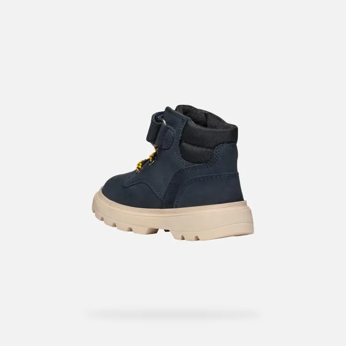 Kids Geox MidCalf Boots KIDDARTAH TODDLER BOY NavyBlack Mid Calf Boots Navyblack