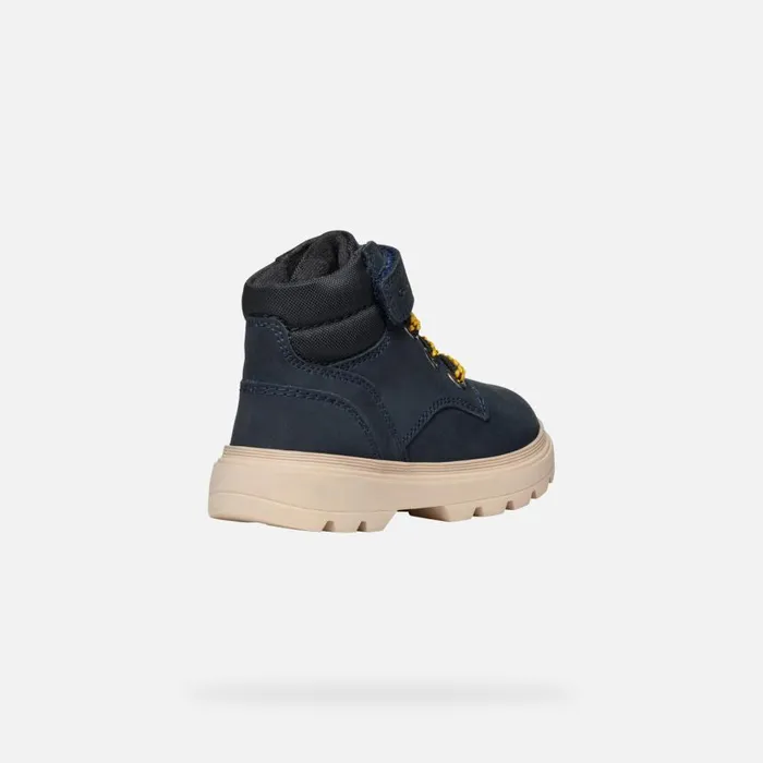 Kids Geox MidCalf Boots KIDDARTAH TODDLER BOY NavyBlack Mid Calf Boots Navyblack