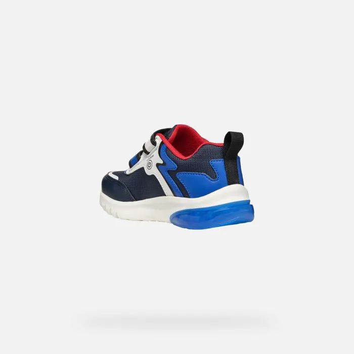 Kids Geox Sneakers CIBERDRON JUNIOR NavyRoyal Nintendo 8211 Supermario Navyroyal