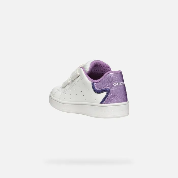Kids Geox Sneakers ECLYPER BABY WhiteLavender Low Top Sneakers Whitelavender