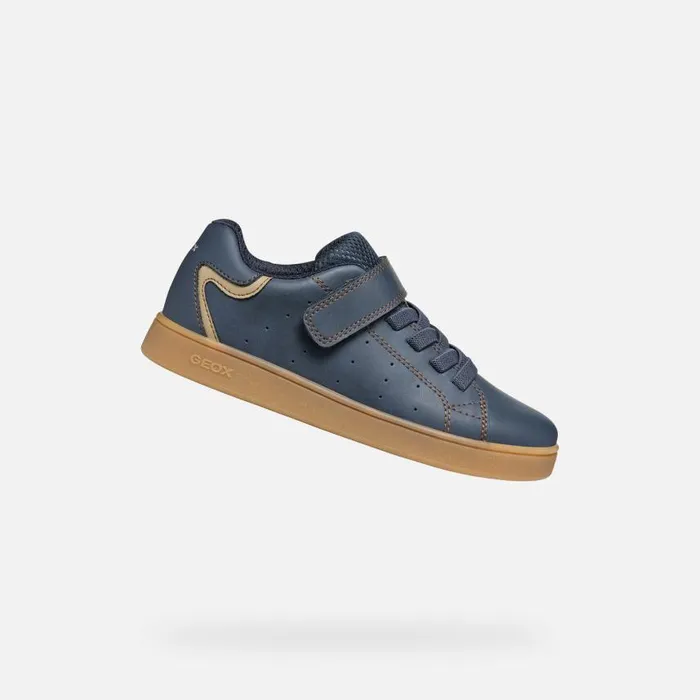 Kids Geox Sneakers ECLYPER BOY NavyBeige Low Top Sneakers Navybeige