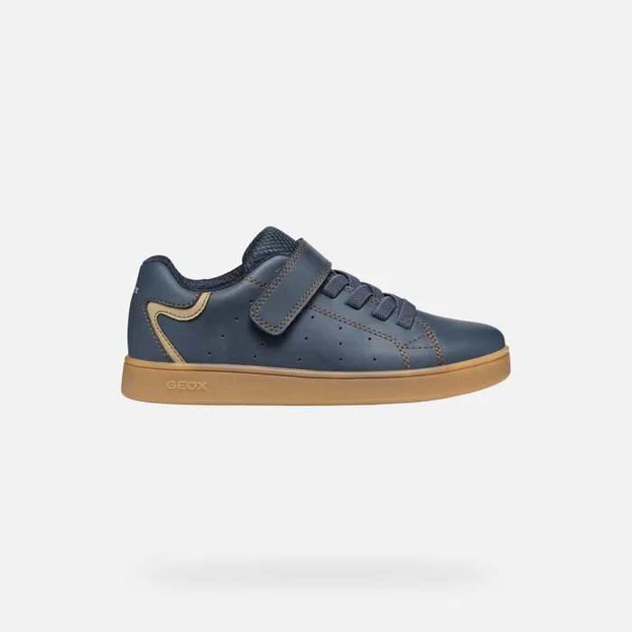 Kids Geox Sneakers ECLYPER BOY NavyBeige Low Top Sneakers Navybeige