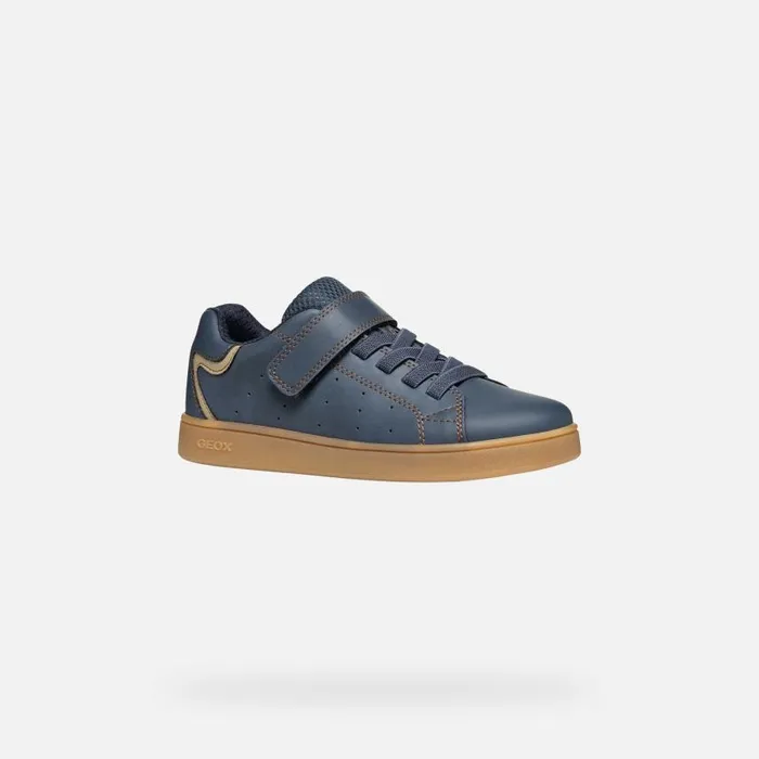 Kids Geox Sneakers ECLYPER BOY NavyBeige Low Top Sneakers Navybeige