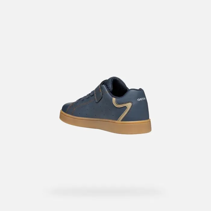 Kids Geox Sneakers ECLYPER BOY NavyBeige Low Top Sneakers Navybeige
