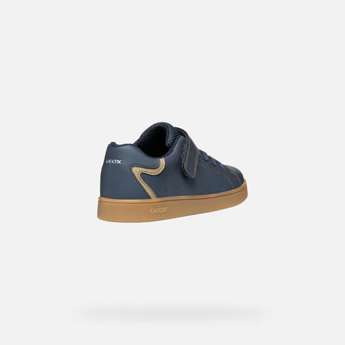 Kids Geox Sneakers ECLYPER BOY NavyBeige Low Top Sneakers Navybeige