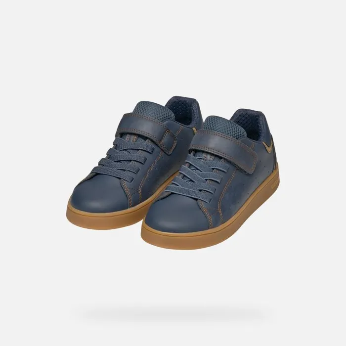 Kids Geox Sneakers ECLYPER BOY NavyBeige Low Top Sneakers Navybeige