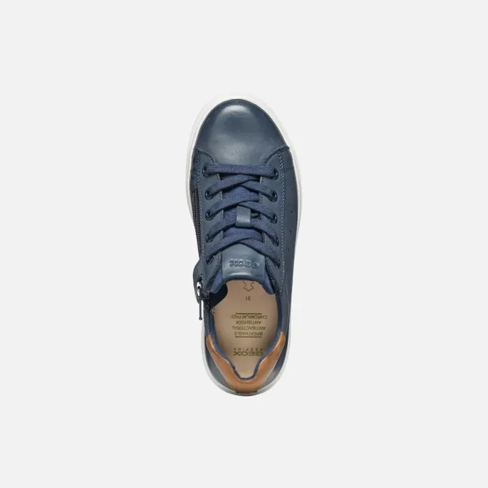 Kids Geox Sneakers NASHIK Kids039s Navy Low Top Sneakers Geox Navybrown