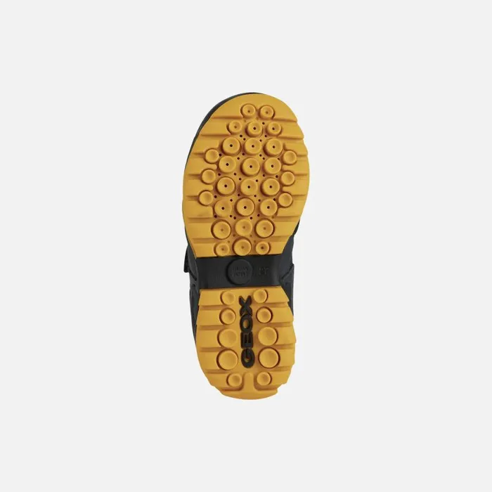 Kids Geox Sneakers NEW SAVAGE A Velcro Shoes Navy Junior Boy Geox Navyochreyellow