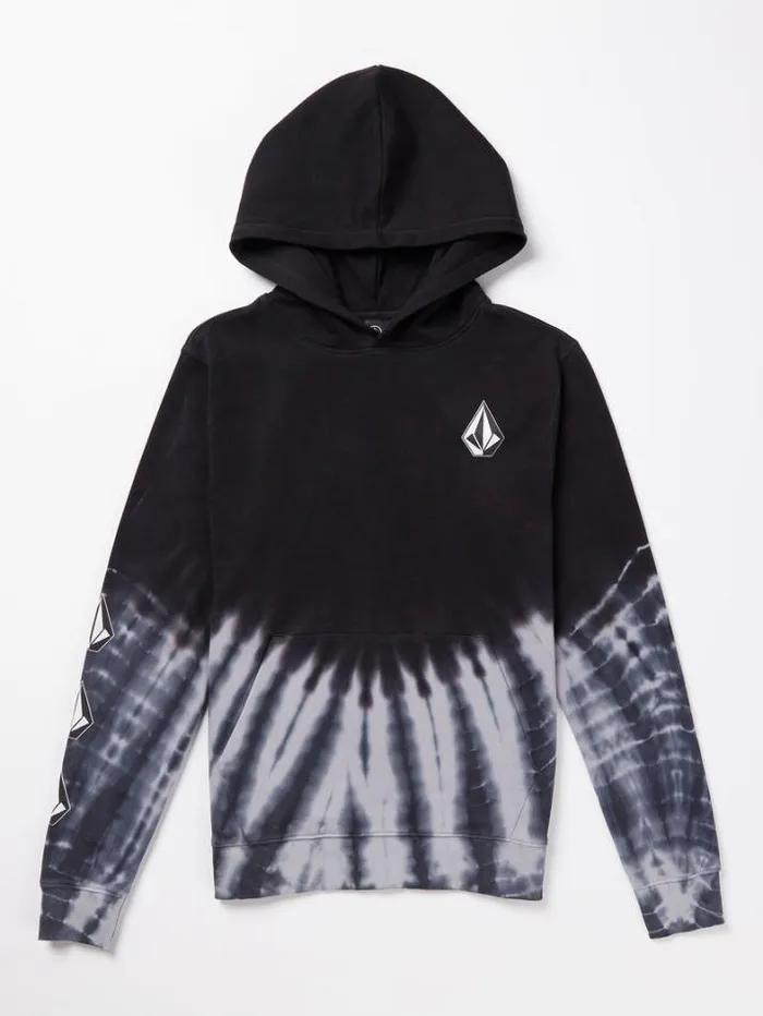 Kids Hoodies and Sweatshirts Volcom Big Boys Dyed Hoodie 8211 Black