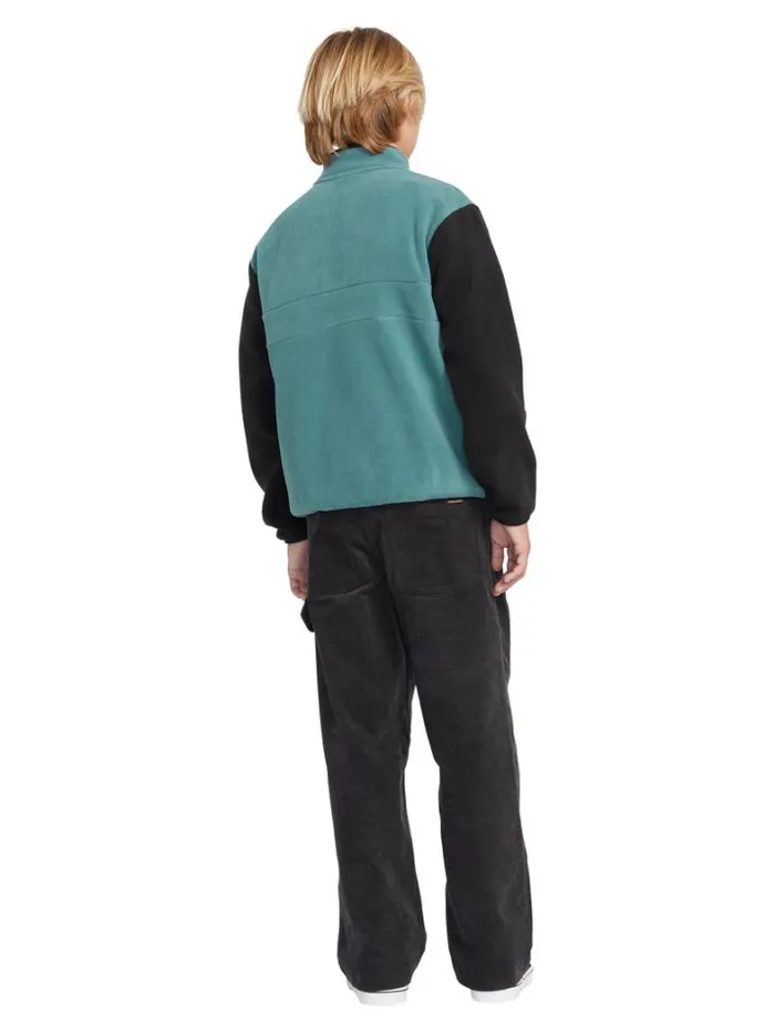 Kids Hoodies and Sweatshirts Volcom Big Boys Error92 Mockneck Crew Sweatshirt 8211 Service Blue