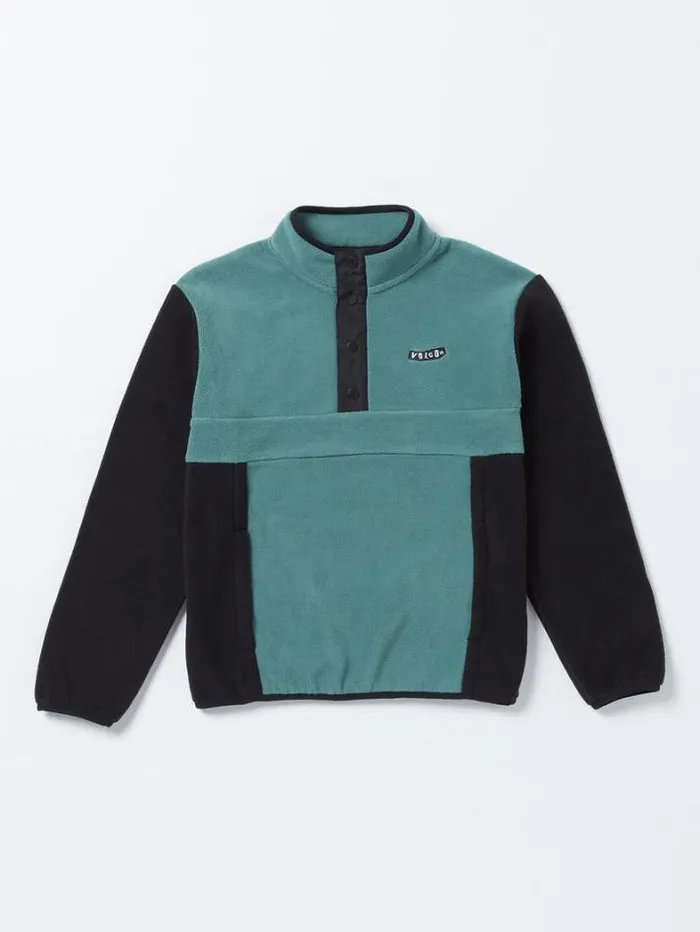 Kids Hoodies and Sweatshirts Volcom Big Boys Error92 Mockneck Crew Sweatshirt 8211 Service Blue