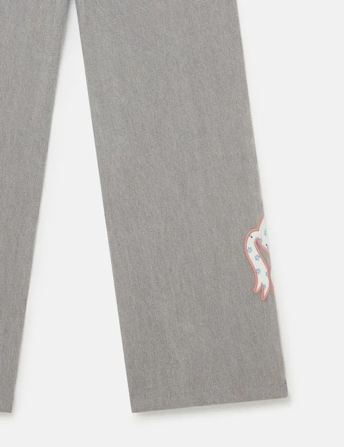 Kids Horse Appliqu Denim Jeans Grey Stella McCartney Pants and Shorts Kids Horse Appliqu Denim Jeans Grey Stella McCartney Pants and Shorts