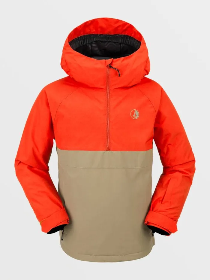 Kids Jackets Volcom Sluff Insulated Pullover 8211 Orange Shock