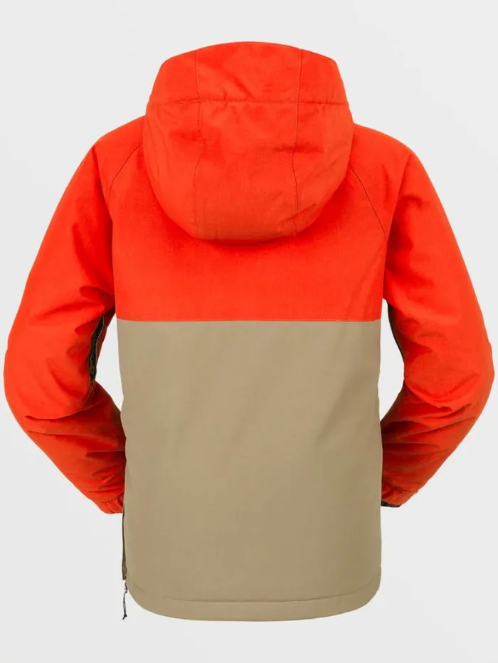 Kids Jackets Volcom Sluff Insulated Pullover 8211 Orange Shock