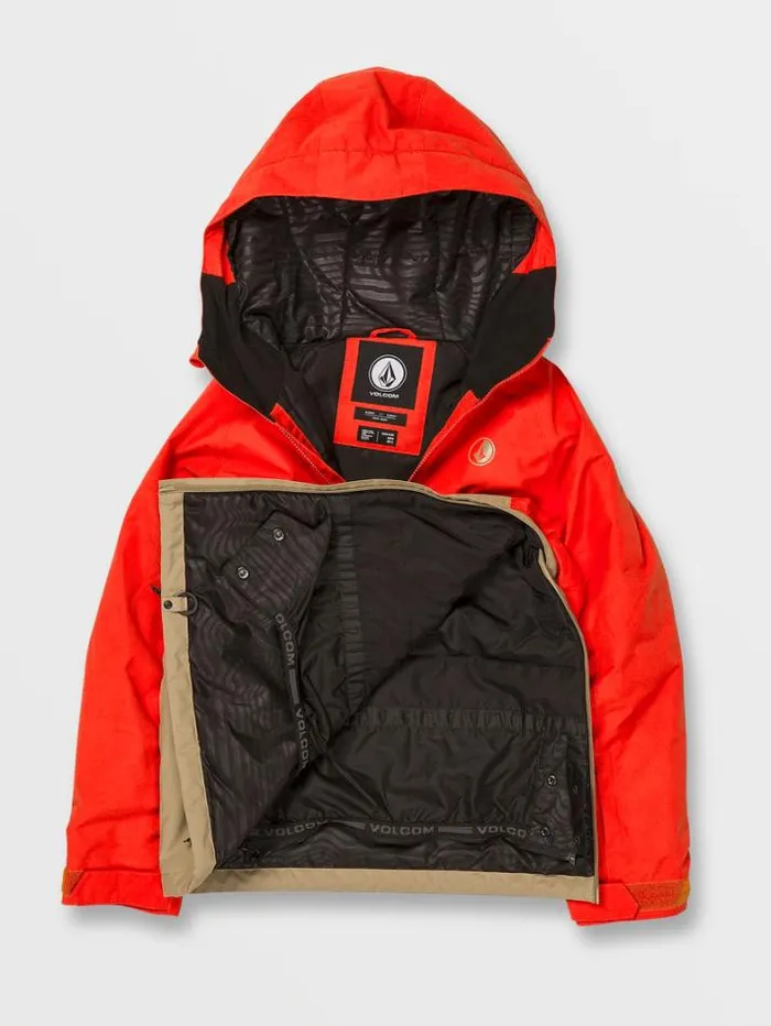 Kids Jackets Volcom Sluff Insulated Pullover 8211 Orange Shock