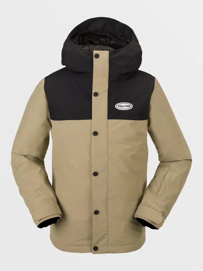 Kids Jackets Volcom Stone 91 Insulated Jacket 8211 Dark Khaki