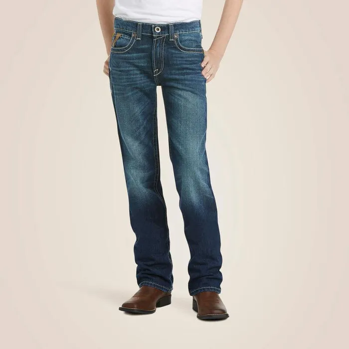 Kids Jeans Ariat B5 Slim Boundary Stackable Straight Leg Jean Cyclone