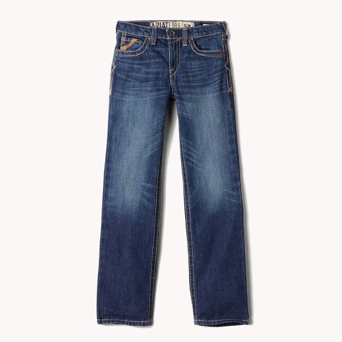 Kids Jeans Ariat B5 Slim Boundary Stackable Straight Leg Jean Cyclone Kids Jeans Ariat B5 Slim Boundary Stackable Straight Leg Jean Cyclone