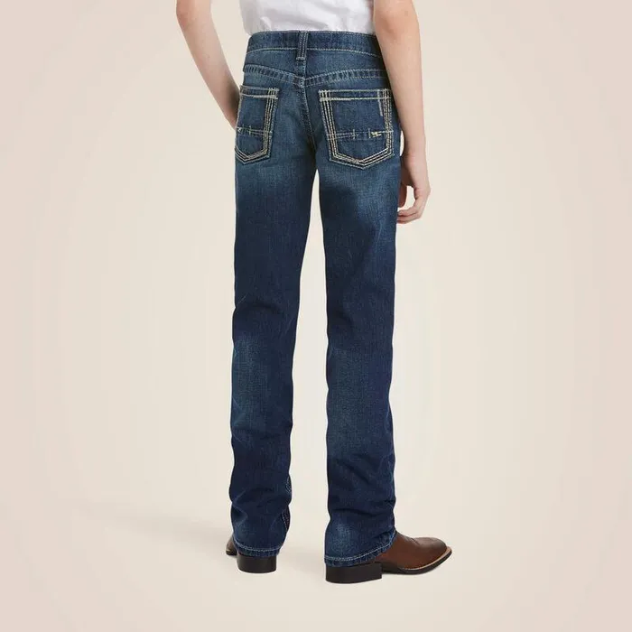 Kids Jeans Ariat B5 Slim Boundary Stackable Straight Leg Jean Cyclone Kids Jeans Ariat B5 Slim Boundary Stackable Straight Leg Jean Cyclone