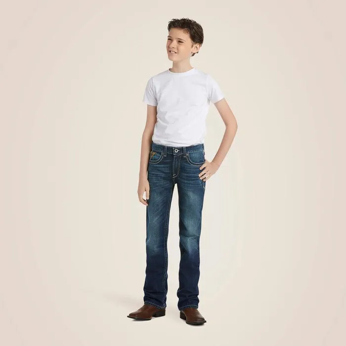 Kids Jeans Ariat B5 Slim Boundary Stackable Straight Leg Jean Cyclone Kids Jeans Ariat B5 Slim Boundary Stackable Straight Leg Jean Cyclone