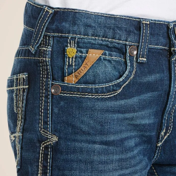 Kids Jeans Ariat B5 Slim Boundary Stackable Straight Leg Jean Cyclone Kids Jeans Ariat B5 Slim Boundary Stackable Straight Leg Jean Cyclone
