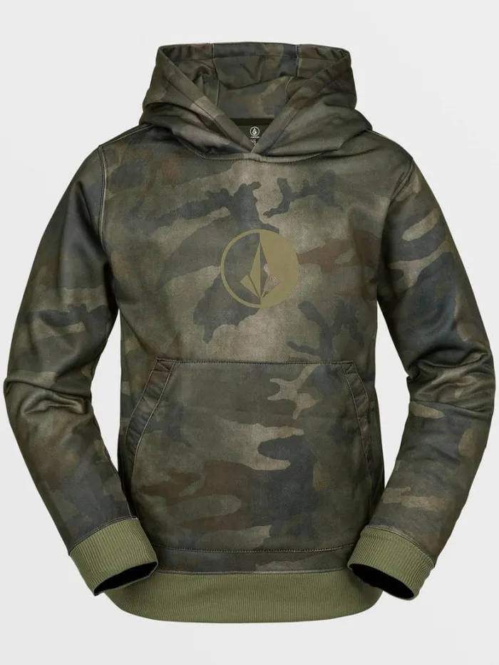 Kids Layering Volcom Riding Fleece Pullover 8211 Cloudwash Camo