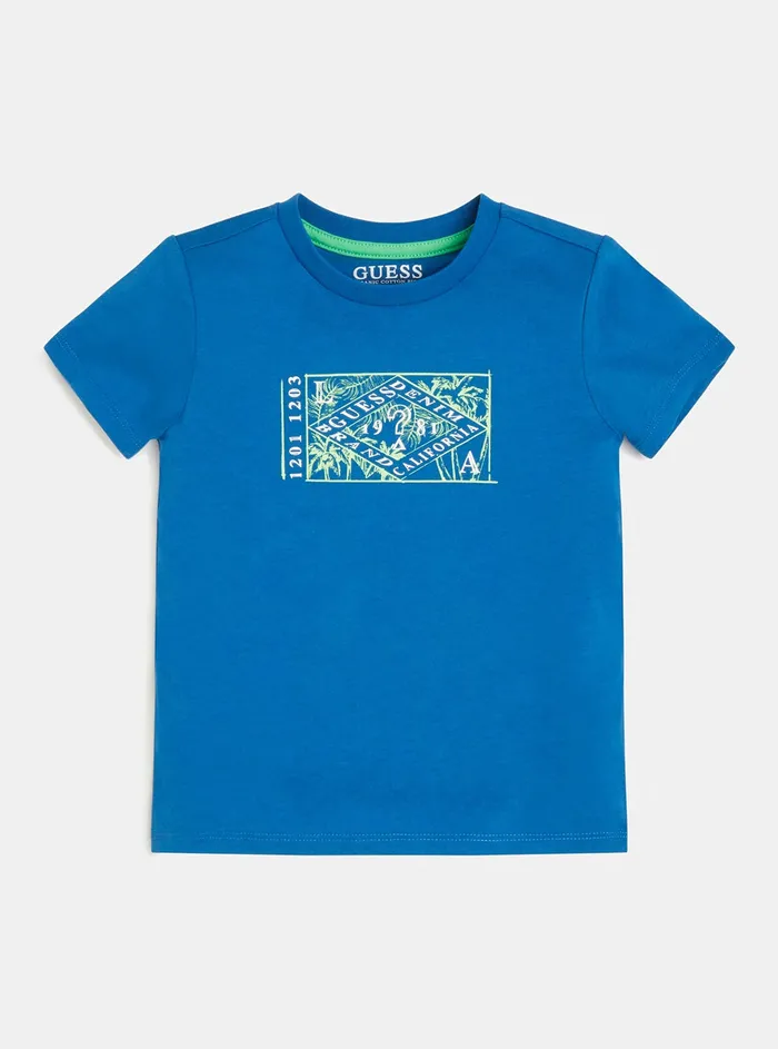 Kids Little Boy GUESS Blue Tree Logo Tshirt 27