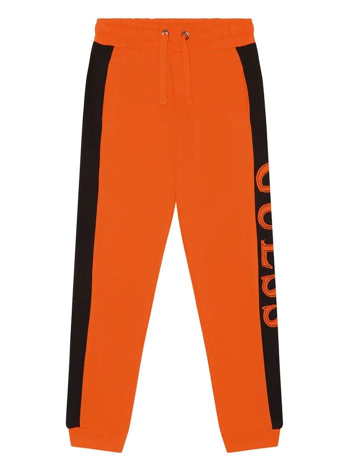 Kids Little Boy GUESS Eco Orange Logo Active Pants 27