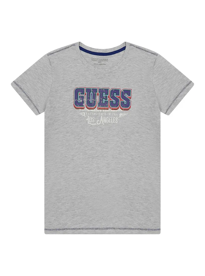 Kids Little Boy GUESS Grey American Tradition Logo Tshirt 27