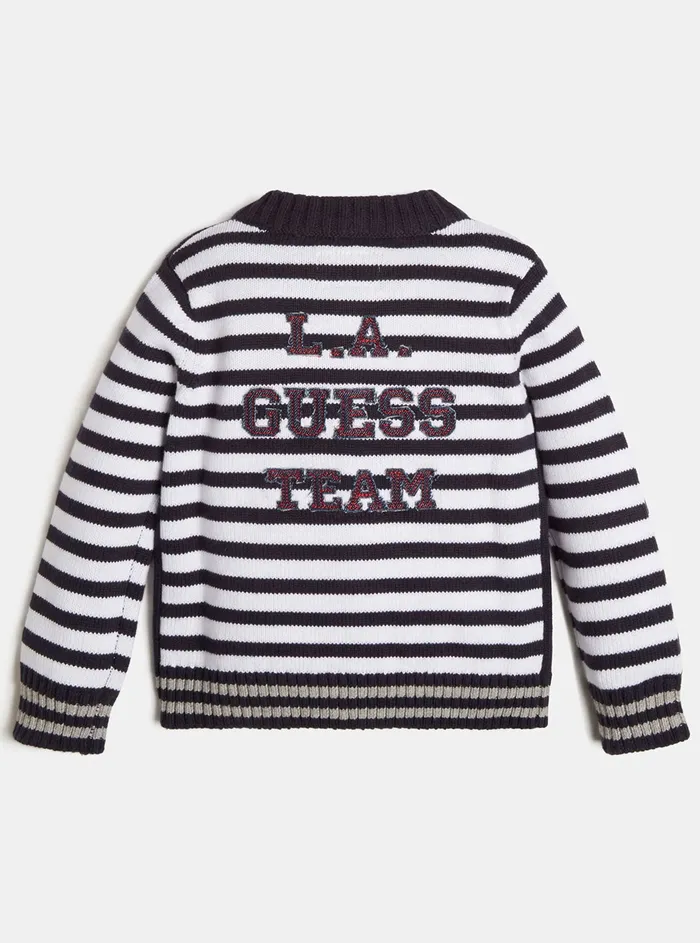 Kids Little Boy GUESS Navy Blue Stripe Logo Zip Jacket 27 Kids Little Boy GUESS Navy Blue Stripe Logo Zip Jacket 27