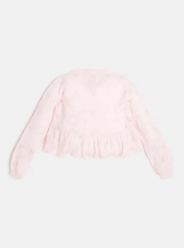Kids Little Girl GUESS Ballet Pink Cardigan 27