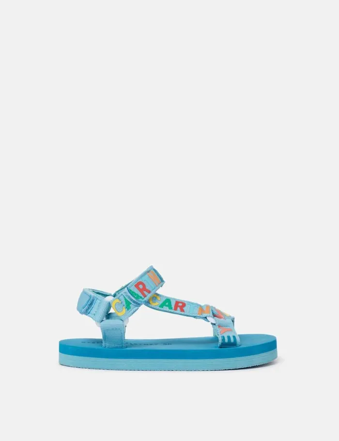 Kids Logo Tape Sandals Light Blue Stella McCartney Shoes And Accessories