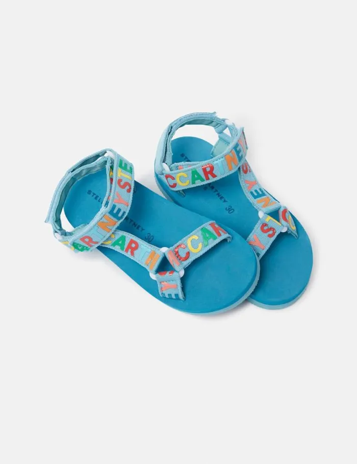 Kids Logo Tape Sandals Light Blue Stella McCartney Shoes And Accessories