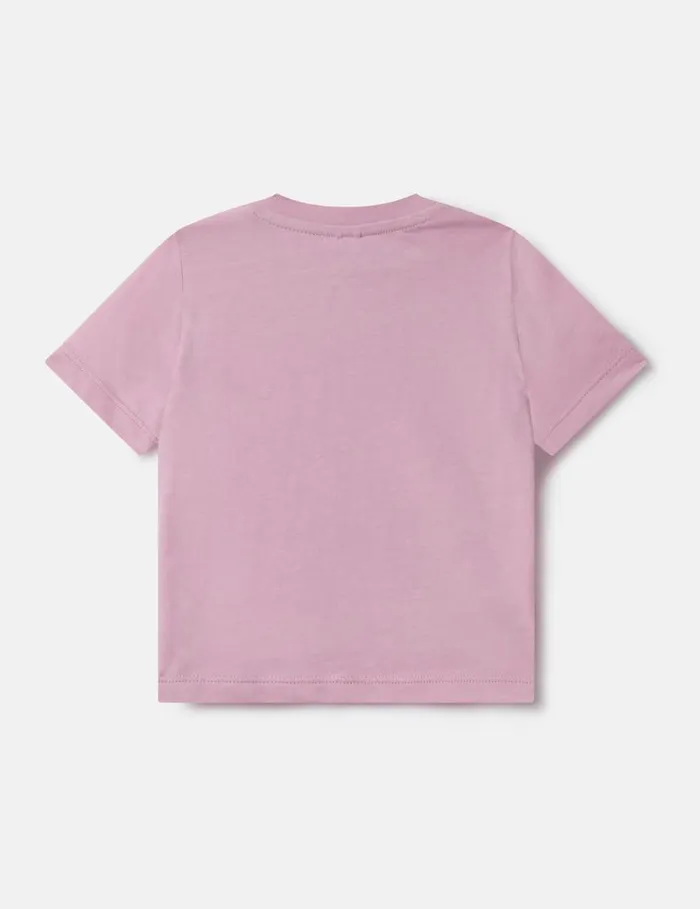 Kids Medallion Logo Sunshine Sweatshirt Pink Stella McCartney Sweatshirt And TShirts
