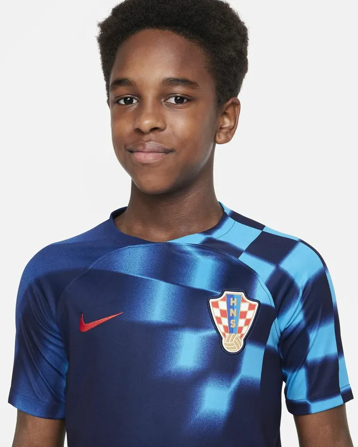Kids Nike All Clothing Croatia 202223 Stadium Away Blackened Blueuniversity Red