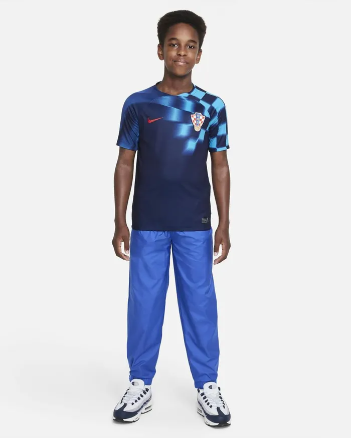 Kids Nike All Clothing Croatia 202223 Stadium Away Blackened Blueuniversity Red