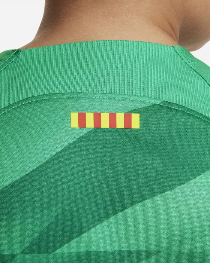 Kids Nike All Clothing FC Barcelona 202324 Stadium Goalkeeper Stadium Greenstadium Greenmalachitewhite