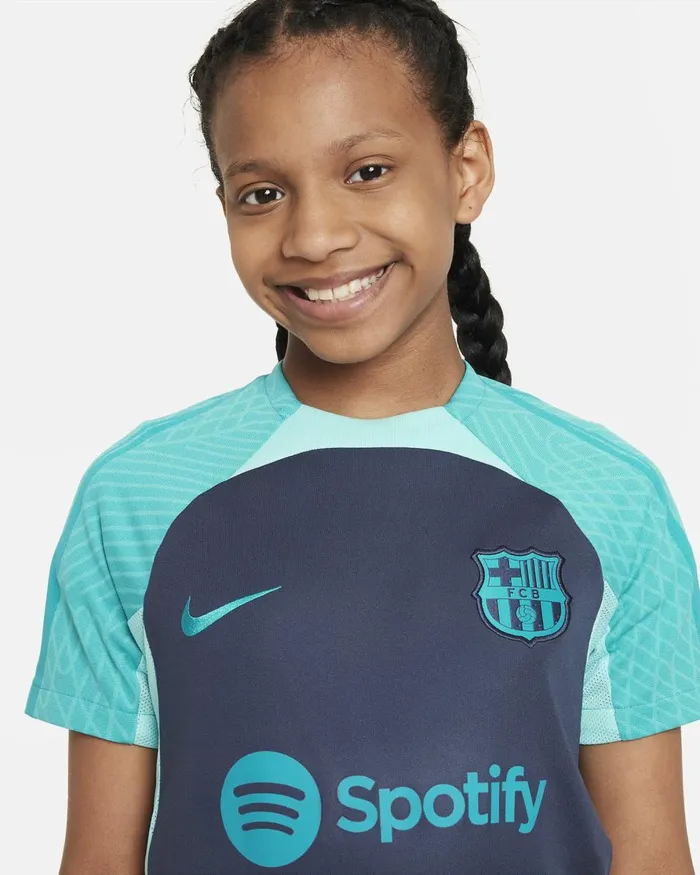 Kids Nike All Clothing FC Barcelona Strike Third Thunder Bluelight Aquaenergyenergy