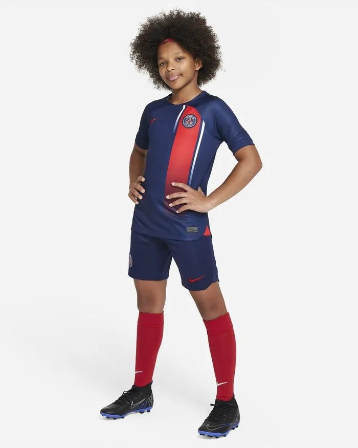 Kids Nike All Clothing Paris SaintGermain 202324 Stadium HomeAway Midnight Navyuniversity Red