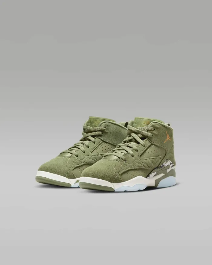 Kids Nike Lifestyle Jumpman MVP Sky J Light Olivebright Mandarinblacksail