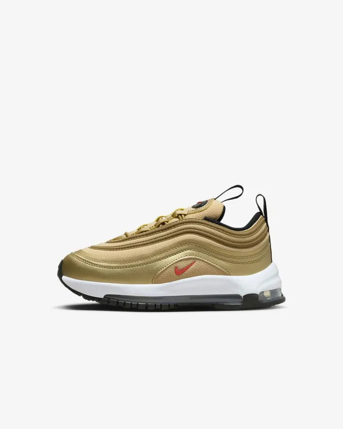 Kids Nike Younger Kids 3 8211 7 Years Air Max 97 Metallic Goldblackwhiteuniversity Red